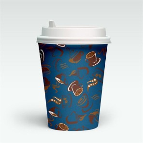 Tek Kullanımlık Baskılı Kağıt Kahve Fincanı